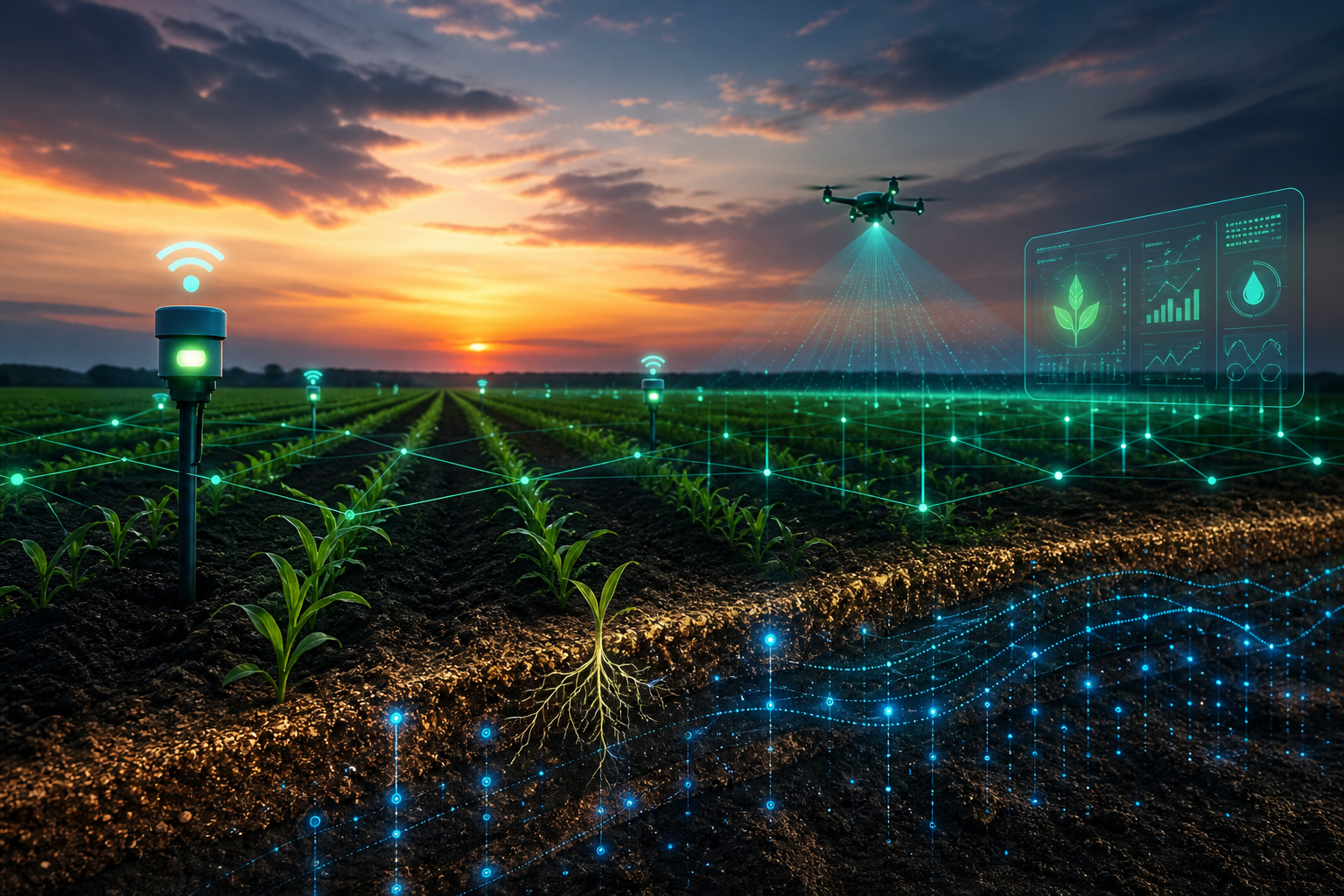 Imagem abstrata sobre agro digital